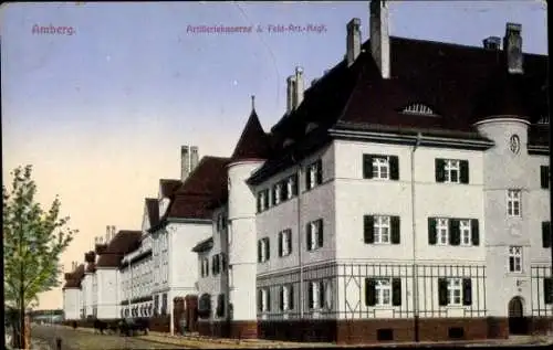 Ak Amberg in der Oberpfalz Bayern, Artilleriekaserne 3.Feldartillerie-Regiment