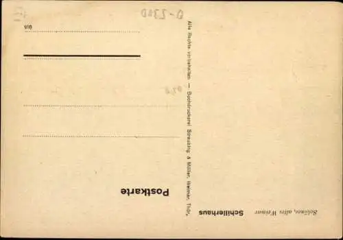 Künstler Ak Weimar in Thüringen, Schillerhaus