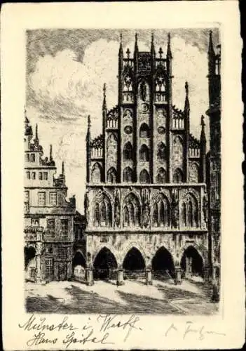 Ak Münster in Westfalen, Rathaus