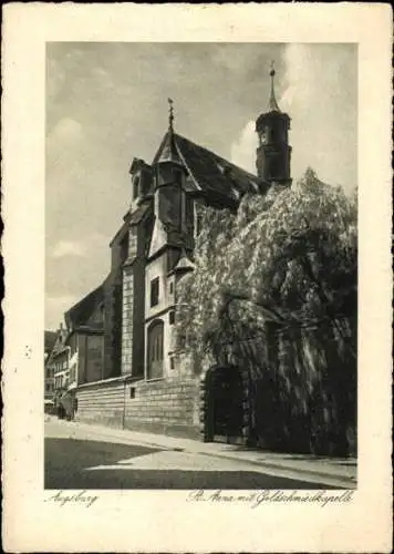 Ak Augsburg in Schwaben, St. Anna, Goldschmiedkapelle