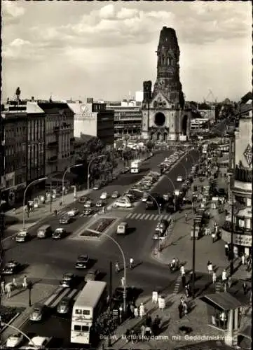 Ak Berlin Charlottenburg, Kurfürstendamm, Gedächtniskirche