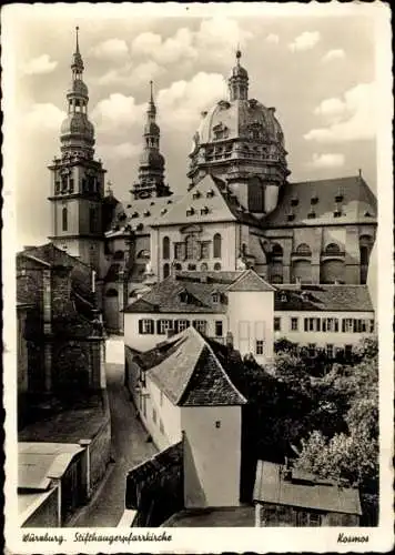 Ak Würzburg am Main Unterfranken, Stifthaugerpfarrkirche