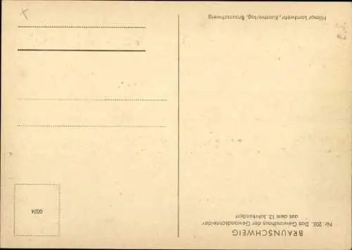 Ak Braunschweig in Niedersachsen, Gewandhaus der Gewandschneider aus dem 13. Jahrhundert