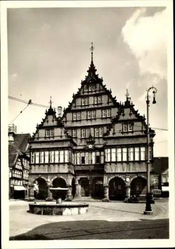 Ak Paderborn, Partie vom Rathaus, Brunnen