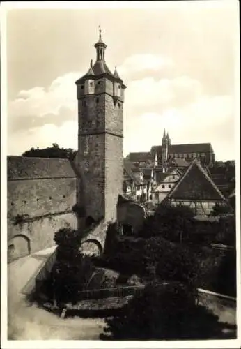 Ak Rothenburg ob der Tauber Mittelfranken, Stadtpartie, Klingentor