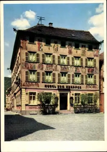 Ak Eberbach Neckartal, Hotel Restaurant z. Karpfen, Karl Sittig