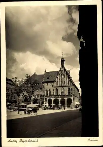 Ak Amberg in der Oberpfalz Bayern, Bayerische Ostmark, Rathaus