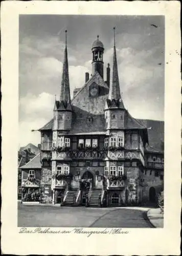 Ak Wernigerode im Harz, Rathaus