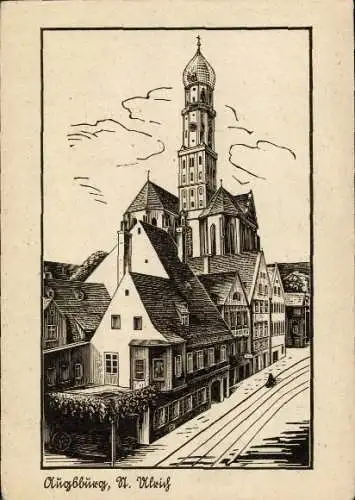 Ak Augsburg in Schwaben, St. Ulrich