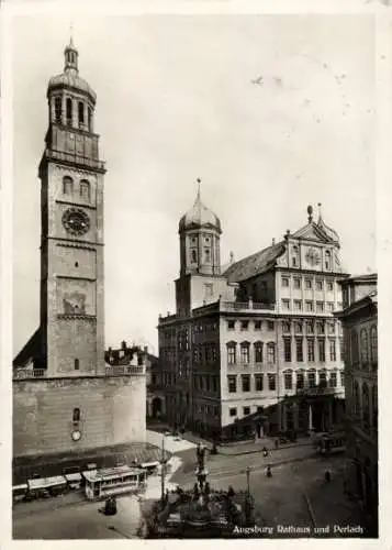 Ak Augsburg in Schwaben, Rathaus, Perlach