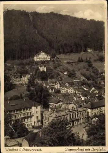 Ak Bad Wildbad im Schwarzwald, Sommerberg, Bergbahn