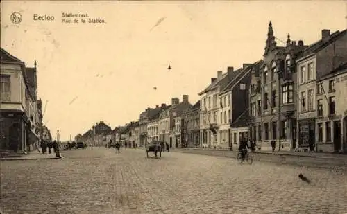 Ak Eecloo Eeklo Ostflandern, Statiestraat