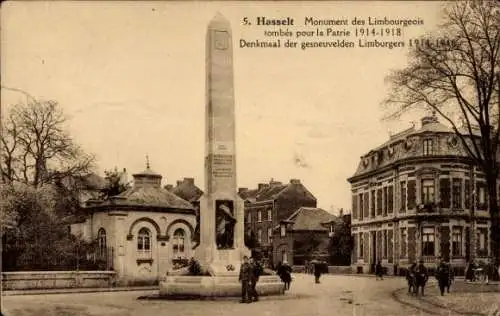 Ak Hasselt Flandern Limburg, Monument des Limbourgeois tombes pour la Patrie 1914-1918