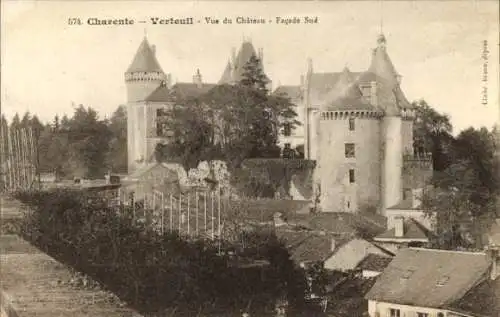 Ak Verteuil sur Charente, Chateau, Facade Sud