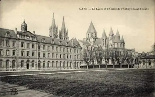 Ak Caen Calvados, Lycee, Abside de l'Abbaye Saint-Etienne