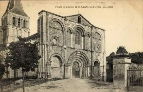 Ak Saint Amant de Boixe Charente, Facade de l'Eglise