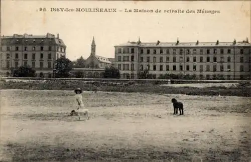 Ak Issy les Moulineaux Hauts de Seine, La Maison de retraite des Menages