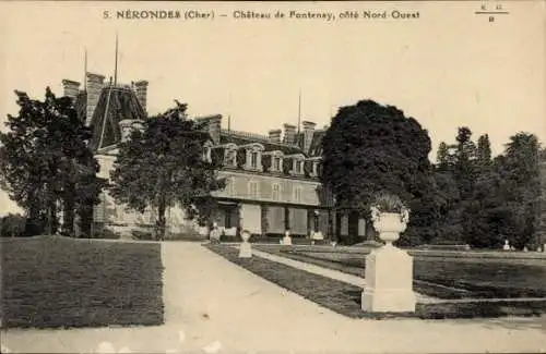 Ak Nérondes Cher, Chateau de Fontenay, cote Nord-Ouest