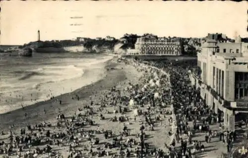 Ak Biarritz Pyrénées Atlantiques, La Grande Plage