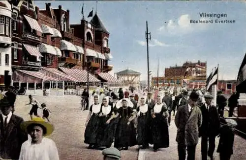 Ak Vlissingen Zeeland Niederlande, Boulevard Evertsen