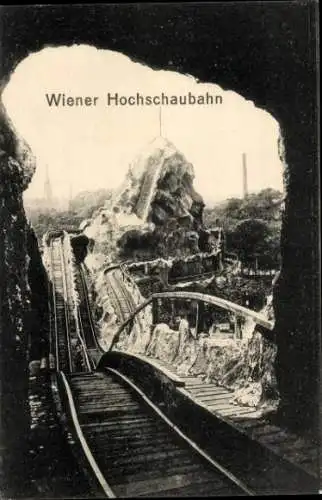 Ak Wien 2 Leopoldstadt, Prater, Hochschaubahn