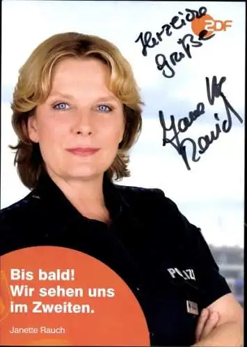 Ak Schauspielerin Janette Rauch, Portrait, Autogramm