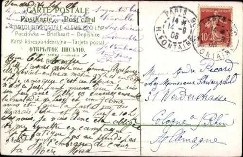 Ak Mädchen auf der Mondsichel, Sternenhimmel, Fotomontage