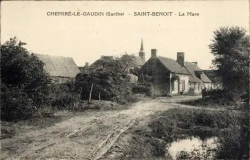 Ak Chemiré le Gaudin Sarthe, Saint Benoit, La Mare