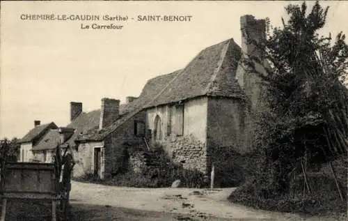 Ak Chemiré le Gaudin Sarthe, Saint Benoit, Le Carrefour