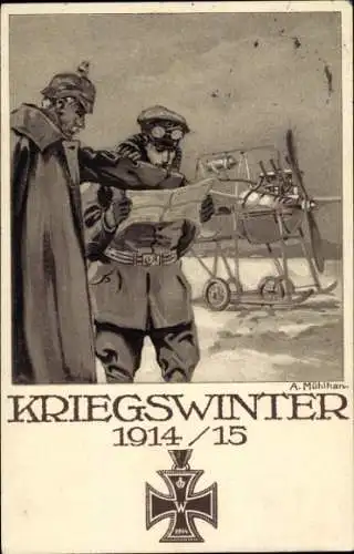 Künstler Ak Mühlhan, A., Kriegswinter 1914/15, Hamburgische Kriegshilfe Eilbek