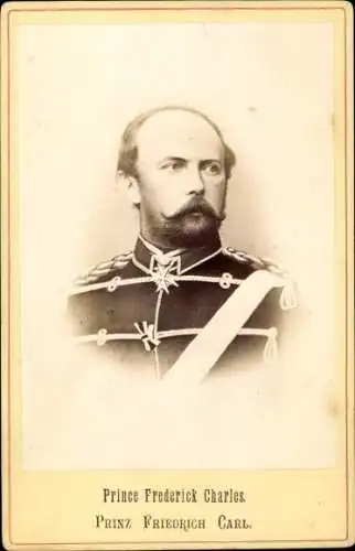 Kabinett Foto Prinz Friedrich Carl von Preußen, Portrait