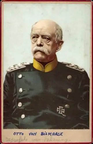 Kabinett Foto Fürst Otto von Bismarck, Portrait