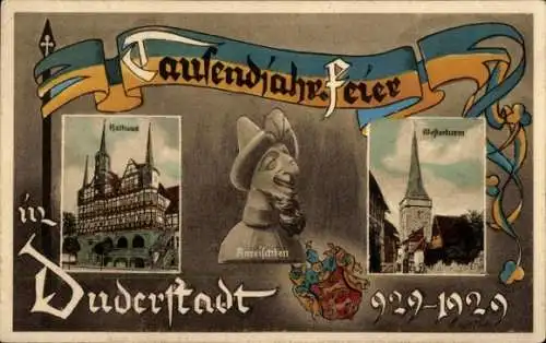 Ak Duderstadt im Eichsfeld, Tausendjahrfeier 1929, Rathaus