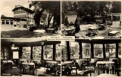 Ak Hermsdorf b. Bad Klosterlausnitz, Bahnhof, Reichsbahn-Gaststätte, Inh. Alfred Raddatz