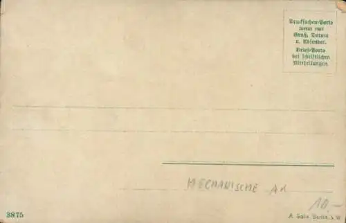 Mechanische Ak Alte Frau mit Brille