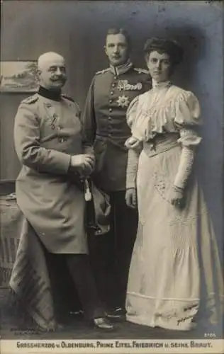 Ak Eitel Friedrich Prinz von Preußen, Sophie Charlotte von Oldenburg, Großherzog von Oldenburg