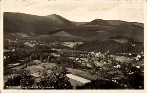 Ak Wilcza Poręba Wolfshau Krummhübel Riesengebirge Schlesien, Ort mit der Schneekoppe