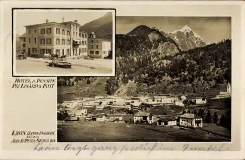 Ak Linard Lavin Kt. Graubünden Schweiz, Hotel Piz Linard, Totalansicht