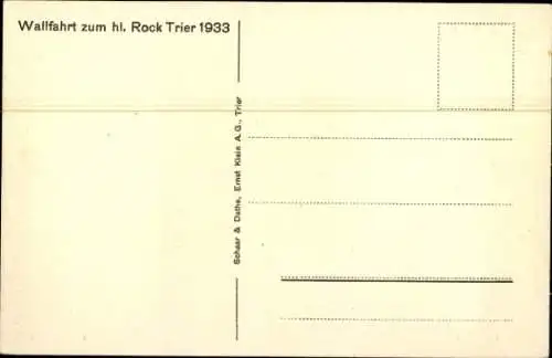 Ak Trier an der Mosel, Wallfahrt zum heiligen Rock 1933, Römische Krieger, Würfel