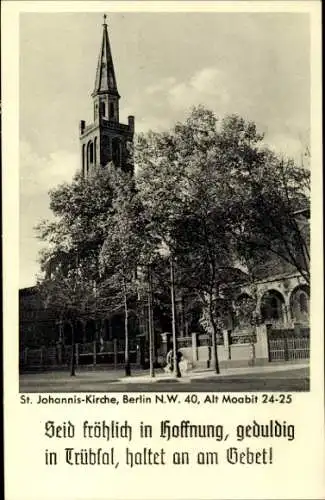 Ak Berlin Tiergarten Moabit, St. Johannis-Kirche, Alt Moabit 24-25