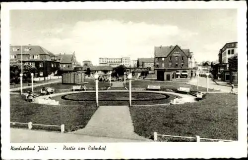 Ak Nordseebad Juist in Ostfriesland, Bahnhof