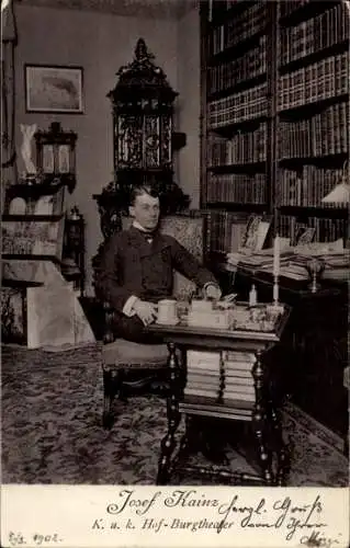 Ak Schauspieler Josef Kainz, KuK Hof-Burgtheater, Portrait