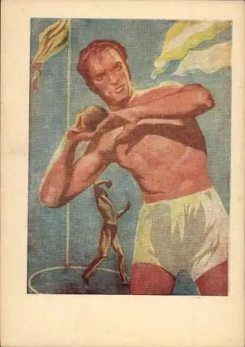 Ak Griechenland, Kugelstoßer