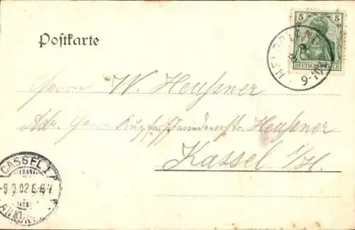 Ak Nordseeinsel Helgoland, Totalansicht, Frau in Tracht