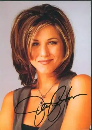 Foto Schauspielerin Jennifer Aniston, Autogramm