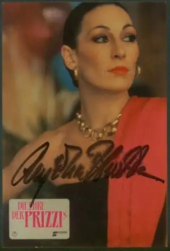 Foto Schauspielerin Anjelica Huston, Autogramm