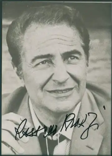 Foto Schauspieler Rossano Brazzi, Autogramm