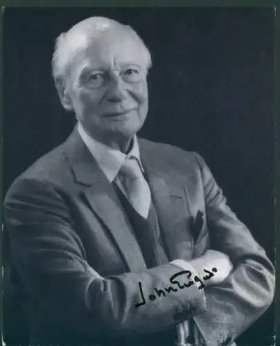 Foto Schauspieler John Gielgud, Autogramm