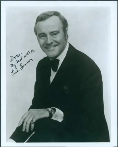 Foto Schauspieler Jack Lemmon, Autogramm