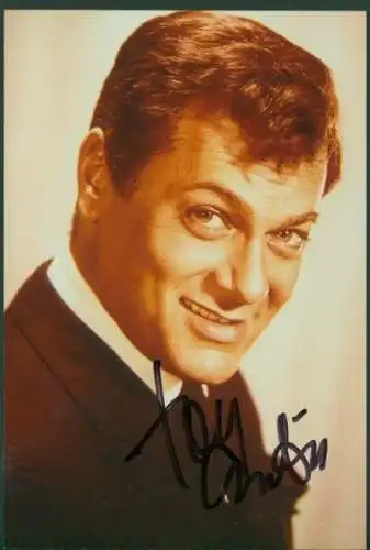 Foto Schauspieler Tony Curtis, Autogramm